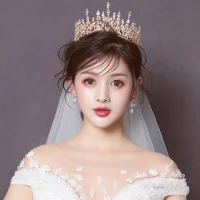 Fine Gull Tiara Har Tilbehor 2020 Legering Rhinestone Tilbehør