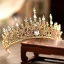 Chic / Beautiful Gold Tiara Bridal Hair Accessories 2020 Alloy Rhinestone Accessories
