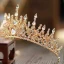 Chic / Beautiful Gold Tiara Bridal Hair Accessories 2020 Alloy Rhinestone Accessories