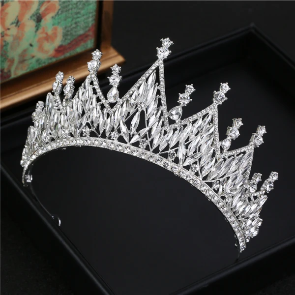 Classique Argenté Mariage Tiare Accessoire Cheveux Mariage 2020 Alliage Faux Diamant Accessorize