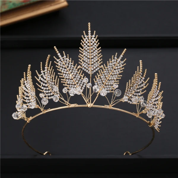 Traditional Gold Tiara Bridal Hair Accessories 2020 Alloy Rhinestone Wedding Accessories