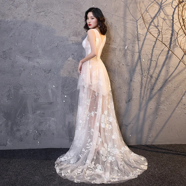 sexy white formal dresses Black and White Prom Dresses Trumpet/Mermaid Sexy Long Prom Dress/Even –  Anna PromDress main image 0