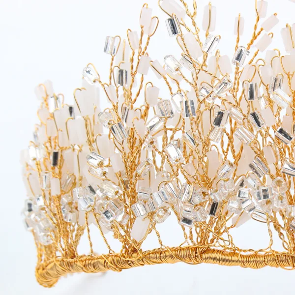 Charming Gold Tiara Earrings Bridal Jewelry 2020 Alloy Beading Pearl Wedding Accessories