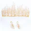 Charming Gold Tiara Earrings Bridal Jewelry 2020 Alloy Beading Pearl Wedding Accessories