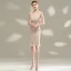 Scintillantes Champagne Paillettes Robe De Fete 2020 Col v profond Sans Manches Perlage Courte Robe De Ceremonie