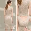 Scintillantes Champagne Paillettes Robe De Fete 2020 Col v profond Sans Manches Perlage Courte Robe De Ceremonie