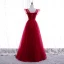 Chic / Belle Bordeaux Robe De Soirée 2020 Princesse Encolure Dégagée Sans Manches Paillettes Perlage Longue Volants Dos Nu Robe De Ceremonie
