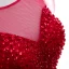 Chic / Belle Bordeaux Robe De Soirée 2020 Princesse Encolure Dégagée Sans Manches Paillettes Perlage Longue Volants Dos Nu Robe De Ceremonie