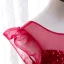 Chic / Belle Bordeaux Robe De Soirée 2020 Princesse Encolure Dégagée Sans Manches Paillettes Perlage Longue Volants Dos Nu Robe De Ceremonie
