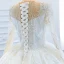 Luxury / Gorgeous White Bridal Wedding Dresses 2020 Ball Gown See-through Scoop Neck Sleeveless Backless Appliques Lace Beading Glitter Tulle Court Train