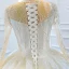 Luxury / Gorgeous White Bridal Wedding Dresses 2020 Ball Gown See-through Scoop Neck Sleeveless Backless Appliques Lace Beading Glitter Tulle Court Train