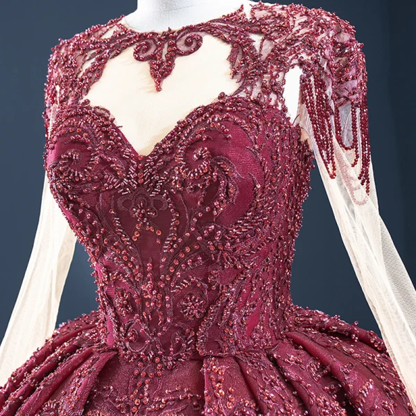 pretty burgundy prom dresses Burgundy Spaghetti Strap Satin Long Prom Dress, Beautiful A-Line Eveni main image 0