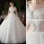 Modest / Simple White Bridal Wedding Dresses 2020 Ball Gown Spaghetti Straps Sleeveless Backless Bow Chapel Train Ruffle