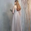 Affordable Grey Bridesmaid Dresses 2020 A-Line / Princess Backless Sequins Floor-Length / Long Ruffle