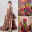 Rainbow Multi-Colors Birthday Flower Girl Dresses 2020 Ball Gown Scoop Neck Sleeveless Asymmetrical Cascading Ruffles