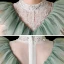 Vintage / Retro Sage Green Birthday Flower Girl Dresses 2020 Ball Gown See-through High Neck Sleeveless Beading Tassel Glitter Tulle Tea-length Ruffle