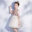 Fashion Champagne Birthday Flower Girl Dresses 2020 Ball Gown V-Neck Sleeveless Backless Sequins Short Ruffle