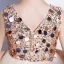 Fashion Champagne Birthday Flower Girl Dresses 2020 Ball Gown V-Neck Sleeveless Backless Sequins Short Ruffle