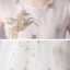 Chic / Beautiful White Flower Girl Dresses 2020 Ball Gown Scoop Neck Sleeveless Sash Sequins Glitter Tulle Floor-Length / Long Ruffle