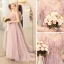 Romantisch Rosa Abendkleider 2020 A Linie Spaghettiträger Ärmellos Applikationen Spitze Perlenstickerei Sweep / Pinsel Zug Rüschen Rückenfreies Festliche Kleider
