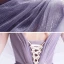 Elegant Purple Gradient-Color Champagne Evening Dresses  2020 A-Line / Princess See-through Deep V-Neck Short Sleeve Appliques Star Glitter Tulle Floor-Length / Long Ruffle