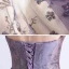 Elegante Violett Abendkleider 2020 A Linie Herz-Ausschnitt Ärmellos Perlenstickerei Pailletten Glanz Tülle Sweep / Pinsel Zug Rüschen Rückenfreies Festliche Kleider