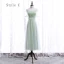 Chic / Belle Vert Cendré Robe Demoiselle D'honneur 2020 Princesse Dos Nu Thé Longueur Volants