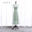 Chic / Belle Vert Cendré Robe Demoiselle D'honneur 2020 Princesse Dos Nu Thé Longueur Volants