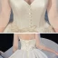 Vintage / Originale Ivoire La Mariée Robe De Mariée 2020 Robe Boule Transparentes Col Haut 3/4 Manches Dos Nu Appliques En Dentelle Paillettes Perlage Cathedral Train Volants