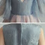 Elegant Blushing Pink Birthday Flower Girl Dresses 2020 Princess See-through Scoop Neck 1/2 Sleeves Glitter Tulle Floor-Length / Long Ruffle