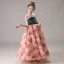 Flower Fairy Blushing Pink Birthday Flower Girl Dresses 2020 Ball Gown Scoop Neck Sleeveless Star Embroidered Appliques Flower Beading Sash Floor-Length / Long