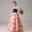 Flower Fairy Blushing Pink Birthday Flower Girl Dresses 2020 Ball Gown Scoop Neck Sleeveless Star Embroidered Appliques Flower Beading Sash Floor-Length / Long