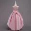 Chic / Beautiful Candy Pink Satin Birthday Flower Girl Dresses 2020 Princess Scoop Neck Sleeveless Appliques Lace Beading Asymmetrical Ruffle
