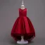Chic / Beautiful Candy Pink Satin Birthday Flower Girl Dresses 2020 Princess Scoop Neck Sleeveless Appliques Lace Beading Asymmetrical Ruffle