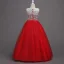 Chic / Beautiful Red Flower Girl Dresses 2020 A-Line / Princess Scoop Neck Sleeveless Floor-Length / Long Ruffle