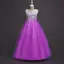 Chic / Beautiful Red Flower Girl Dresses 2020 A-Line / Princess Scoop Neck Sleeveless Floor-Length / Long Ruffle
