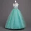 Chic / Beautiful Red Flower Girl Dresses 2020 A-Line / Princess Scoop Neck Sleeveless Floor-Length / Long Ruffle