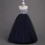 Chic / Beautiful Red Flower Girl Dresses 2020 A-Line / Princess Scoop Neck Sleeveless Floor-Length / Long Ruffle