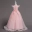 Classic Yellow Birthday Flower Girl Dresses 2020 Ball Gown Scoop Neck Sleeveless Appliques Lace Rhinestone Floor-Length / Long Ruffle