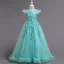 Classic Yellow Birthday Flower Girl Dresses 2020 Ball Gown Scoop Neck Sleeveless Appliques Lace Rhinestone Floor-Length / Long Ruffle