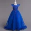 Classic Yellow Birthday Flower Girl Dresses 2020 Ball Gown Scoop Neck Sleeveless Appliques Lace Rhinestone Floor-Length / Long Ruffle