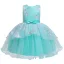 Lovely Grey Birthday Flower Girl Dresses 2020 Ball Gown Scoop Neck Sleeveless Appliques Lace Bow Sash Short Ruffle