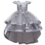 Vintage / Retro Dark Green Birthday Flower Girl Dresses 2020 Princess Scoop Neck Cap Sleeves Appliques Lace Asymmetrical Cascading Ruffles