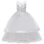 Chic / Beautiful Birthday Blushing Pink Flower Girl Dresses 2020 Ball Gown Scoop Neck Sleeveless Appliques Lace Pearl Floor-Length / Long Ruffle