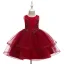 Chic / Beautiful Champagne Birthday Flower Girl Dresses 2020 Ball Gown Scoop Neck Sleeveless Appliques Lace Rhinestone Short Ruffle