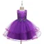 Chic / Beautiful Champagne Birthday Flower Girl Dresses 2020 Ball Gown Scoop Neck Sleeveless Appliques Lace Rhinestone Short Ruffle