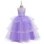 Chic / Beautiful Royal Blue Birthday Flower Girl Dresses 2020 Ball Gown Scoop Neck Sleeveless Backless Beading Pearl Bow Sash Floor-Length / Long Cascading Ruffles