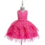 Affordable Candy Pink Birthday Flower Girl Dresses 2020 Ball Gown Scoop Neck Sleeveless Appliques Lace Flower Beading Pearl Short Ruffle