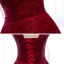 Vintage / Retro Burgundy Evening Dresses  2020 A-Line / Princess High Neck Short Sleeve Beading Glitter Tulle Floor-Length / Long Ruffle Backless Formal Dresses