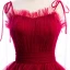 Modest / Simple Burgundy Prom Dresses 2020 A-Line / Princess Spaghetti Straps Sleeveless Floor-Length / Long Cascading Ruffles Backless Formal Dresses